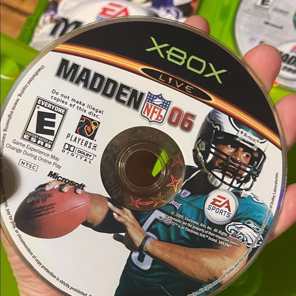 Xbox Madden NFL 2005 & 2006 Video Game Bundle - Green